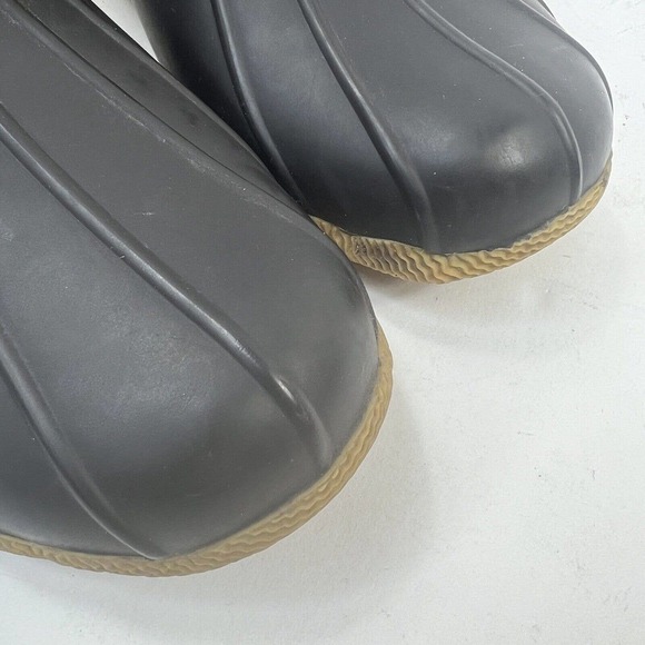 Sperry Top Sider Saltwater Duck Rain Boots Size 6 Brown Leather Rubber - Picture 5 of 10